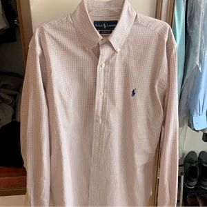 Ralph Lauren Orange/Blue Dress Shirt